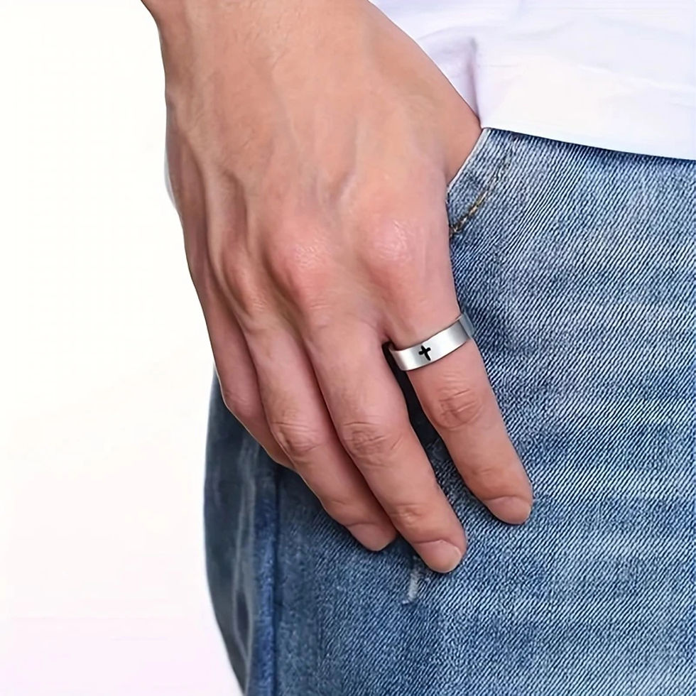 Miniatura: Anel de homem em aço