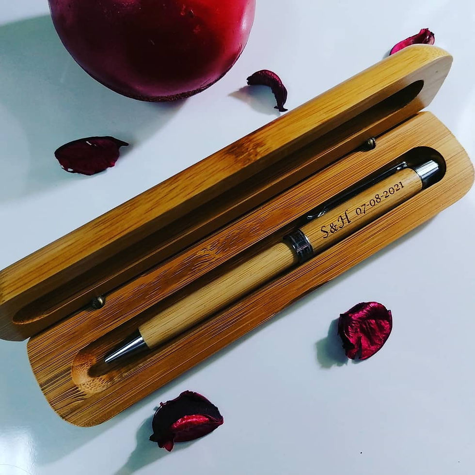 Miniatura: Esferográfica e bambu com estojo