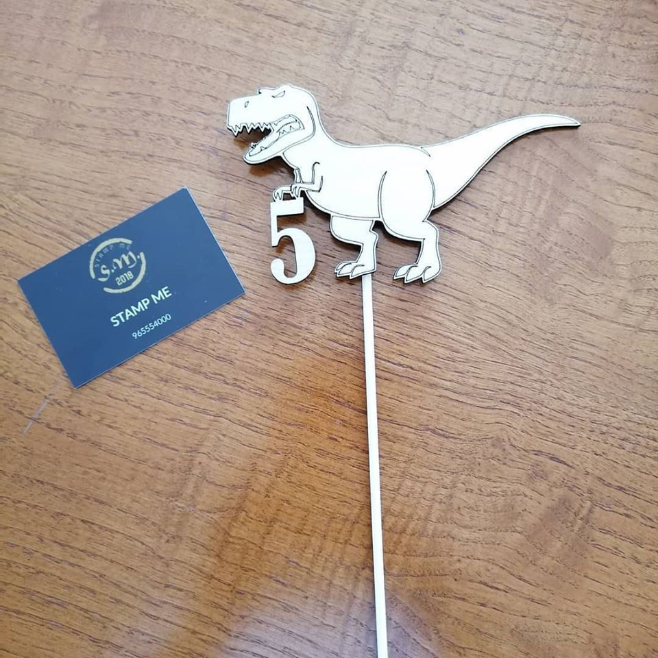 Topo de bolo Dinossauro