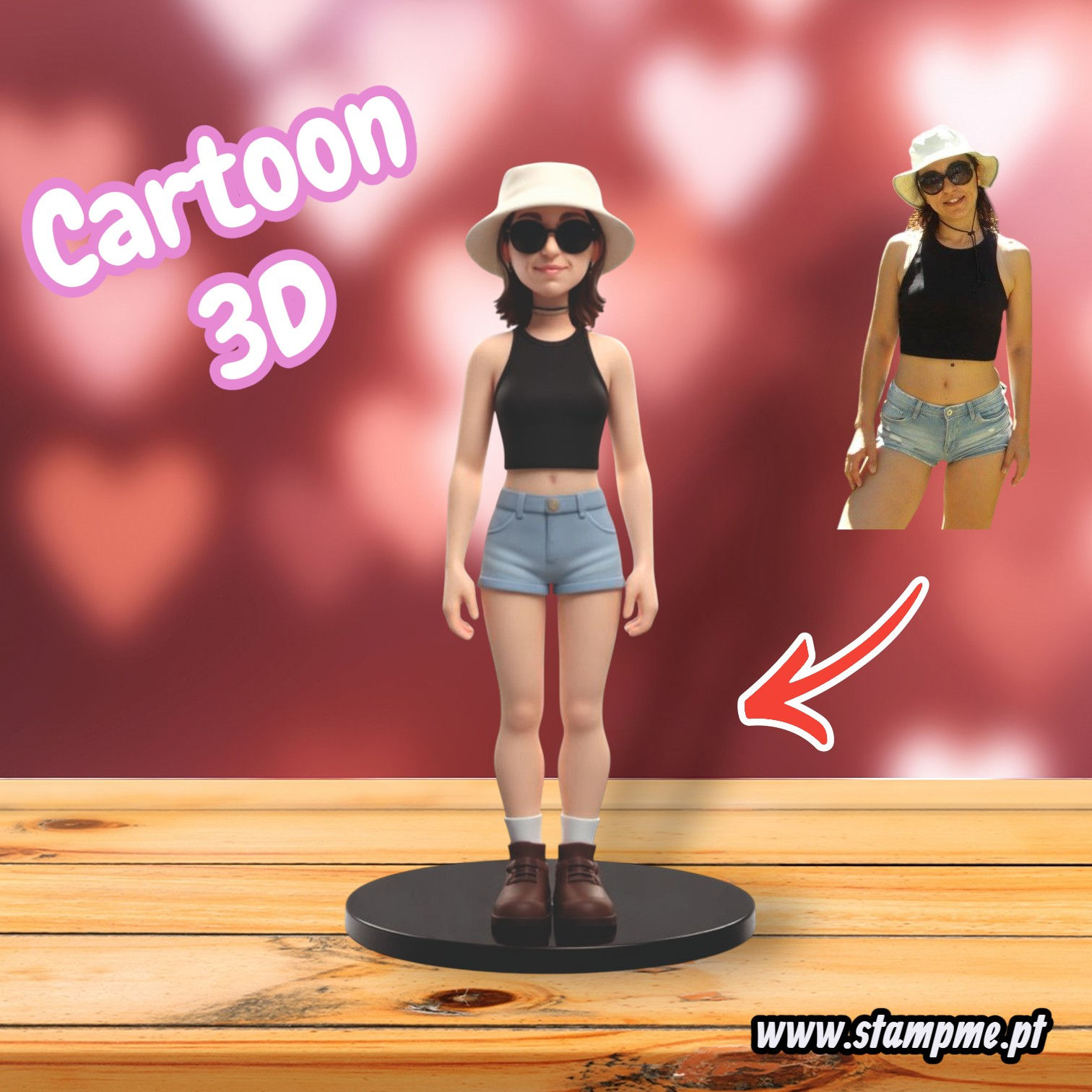 boneco cartoon impressão 3d