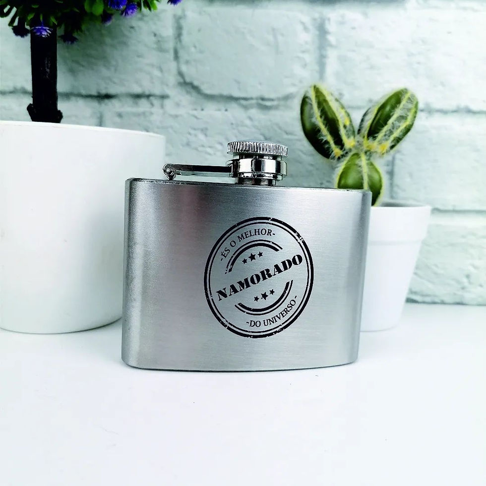 Miniatura: Garrafa de bolso com gravação personalizada
