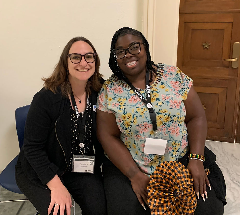 With Bonita Thomas! Both exhausted after a LONG day of advocating with representatives, over 13,000 steps that day!