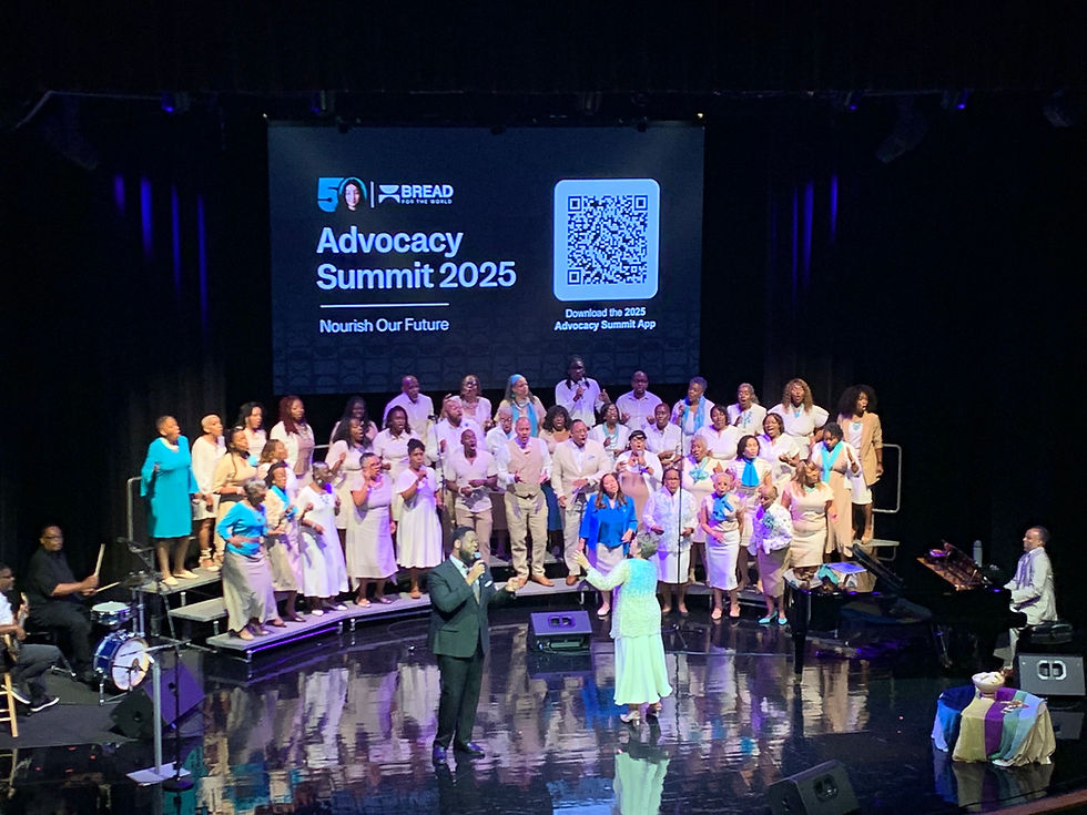 Inspirational choir to nourish the soul before going out to support legislation that nourishes the body