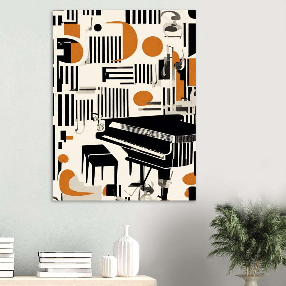 Rhapsody of the Keys: Vintage Grand Piano Poster