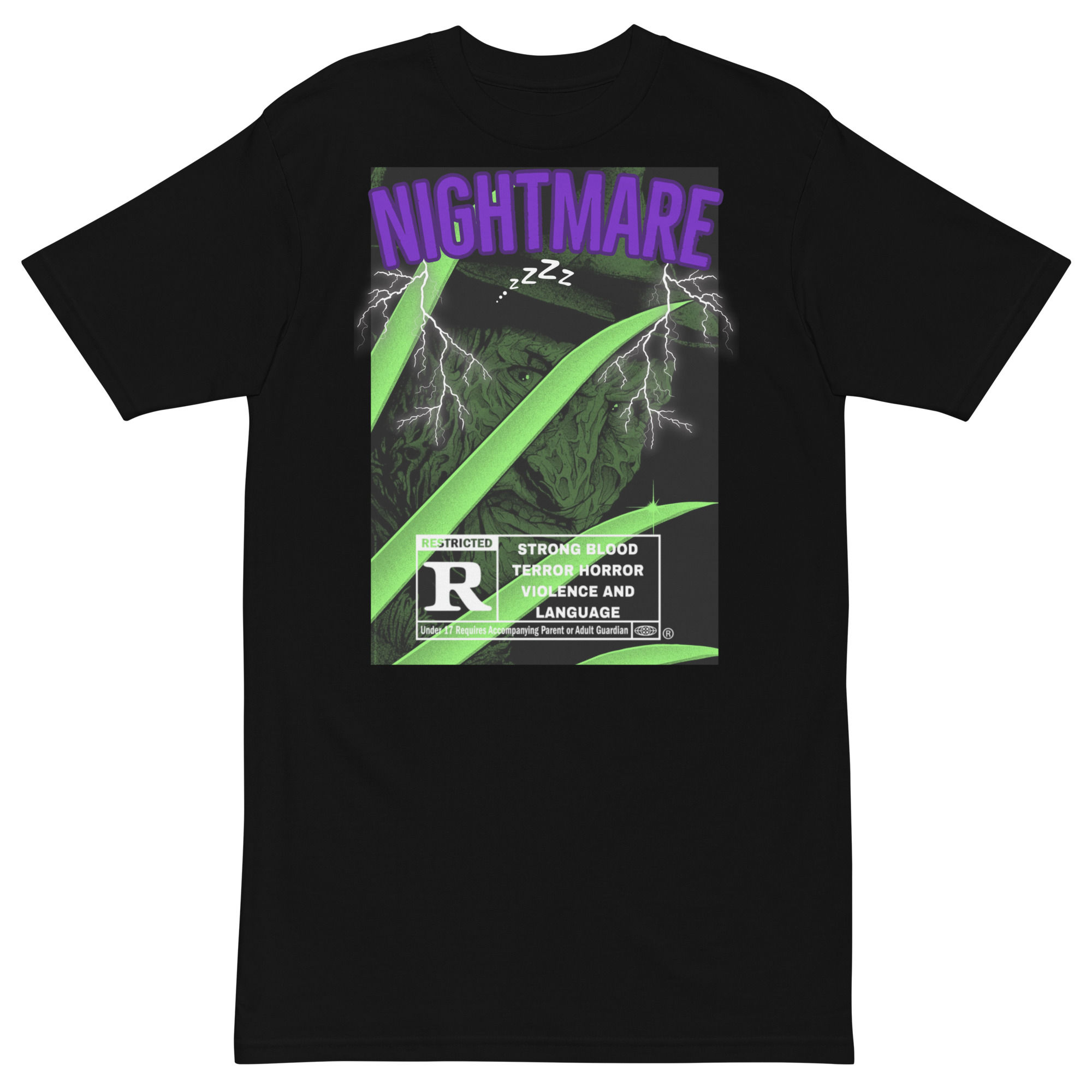 RATED R NIGHTMARE Men’s premium heavyweight tee