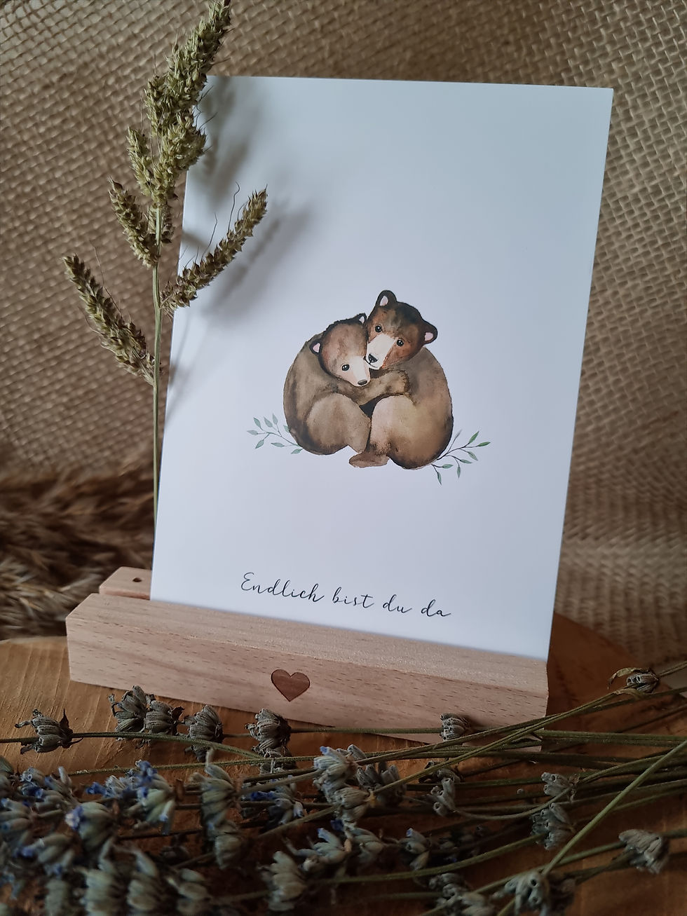 Miniaturbild: Postkarte "Endlich bist du da"