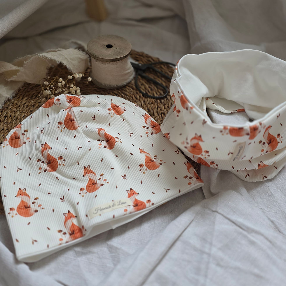 Set Beanie Gustav & Loop Helene, KU 53-56 cm