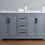 Thumbnail: Ariane 60" Slate Gray Double Vanity Dual Sinks