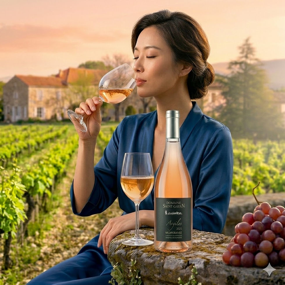 Thumbnail: Élira Vensara tasting the Domaine Saint Gayan rosé Argiles 2025