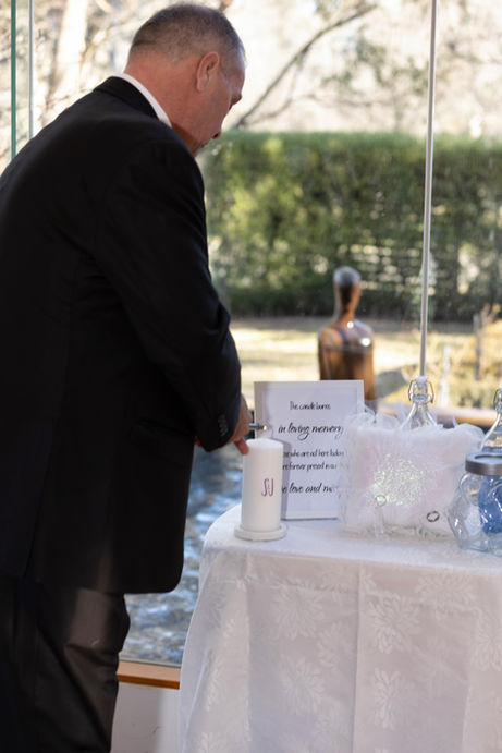 sand ceremony at wedding with Canberra Celebrant Debbie Taylor