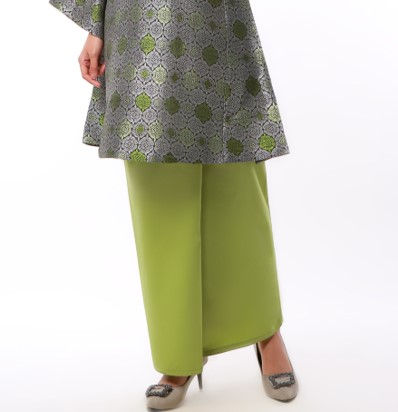Thumbnail: Ropeah Kurung Pahang Songket LIME GREEN