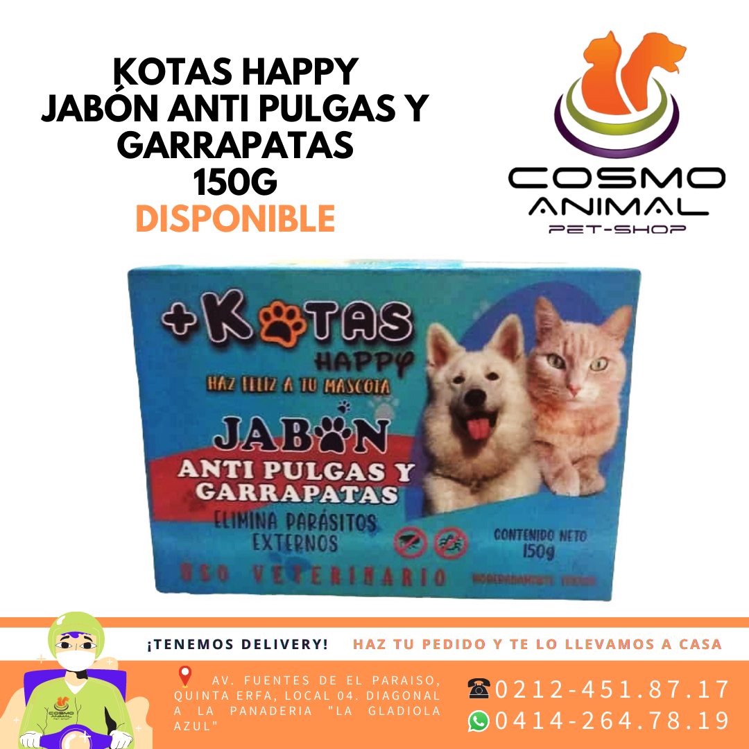 𝑲𝑶𝑻𝑨𝑺 𝑯𝑨𝑷𝑷𝒀 JABÓN ANTI PULGAS Y GARRAPATAS