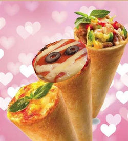 Pizza en cono halloween