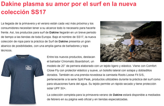 Dakine plasma su amor por el surf en su nueva colección SS17.