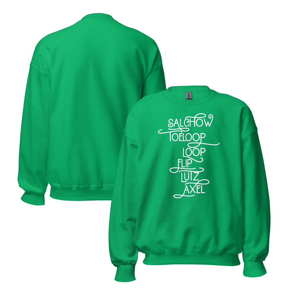 Thumbnail: Skating Jumps White Unisex Sweatshirt