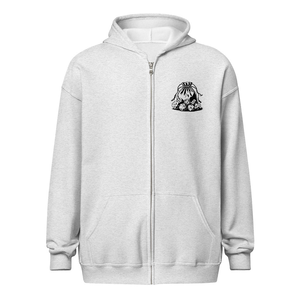 Thumbnail: Rogue Unisex heavy blend zip hoodie with dice bag detail on the front