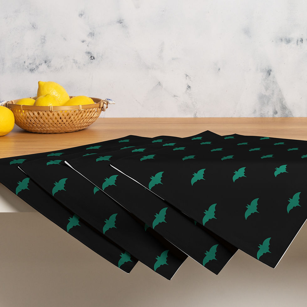 Thumbnail: Green Bat Placemat Set