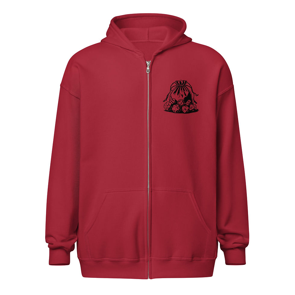 Thumbnail: Alchemist Unisex heavy blend zip hoodie with Dice bag detail on front
