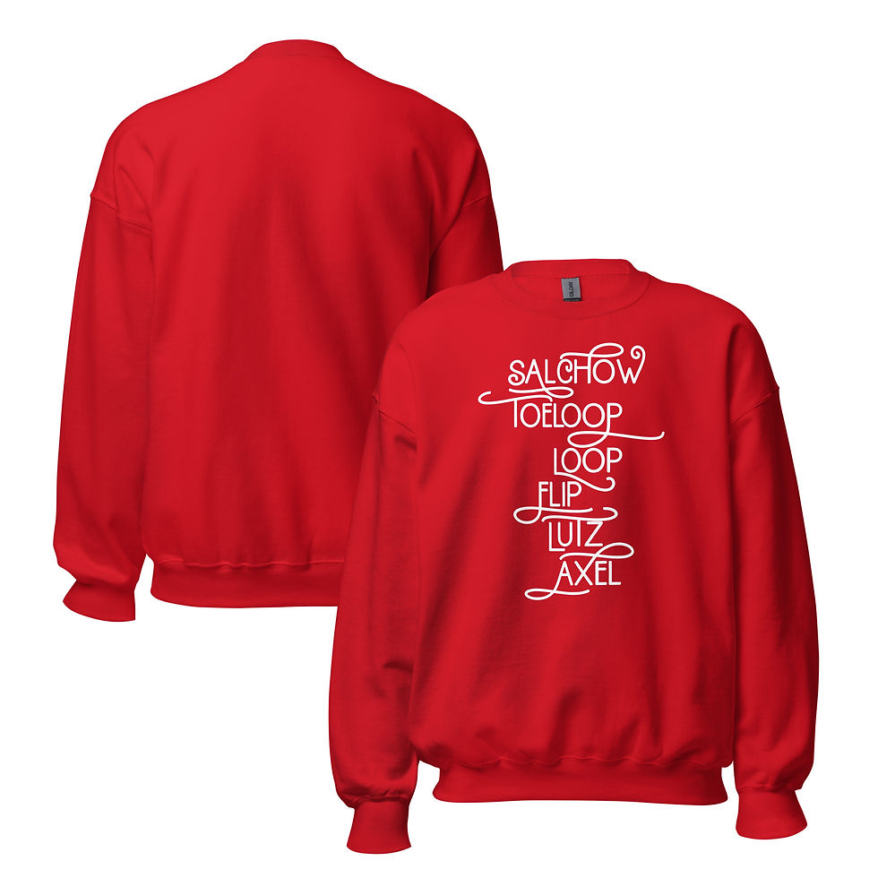 Thumbnail: Skating Jumps White Unisex Sweatshirt