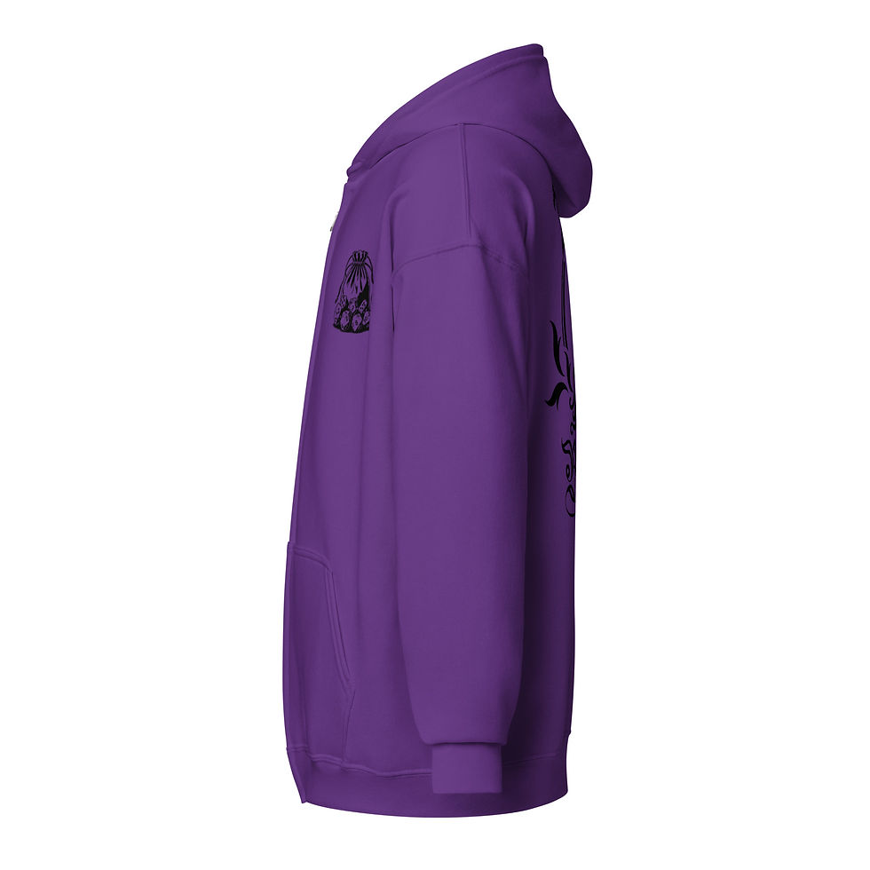 Thumbnail: Bard Unisex heavy blend zip hoodie with dice bag detail on the front