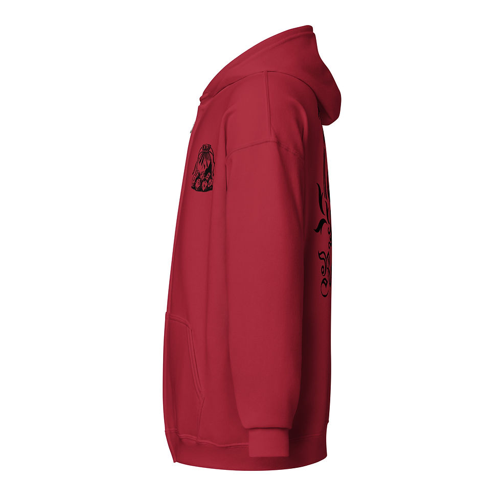 Thumbnail: Rogue Unisex heavy blend zip hoodie with dice bag detail on the front