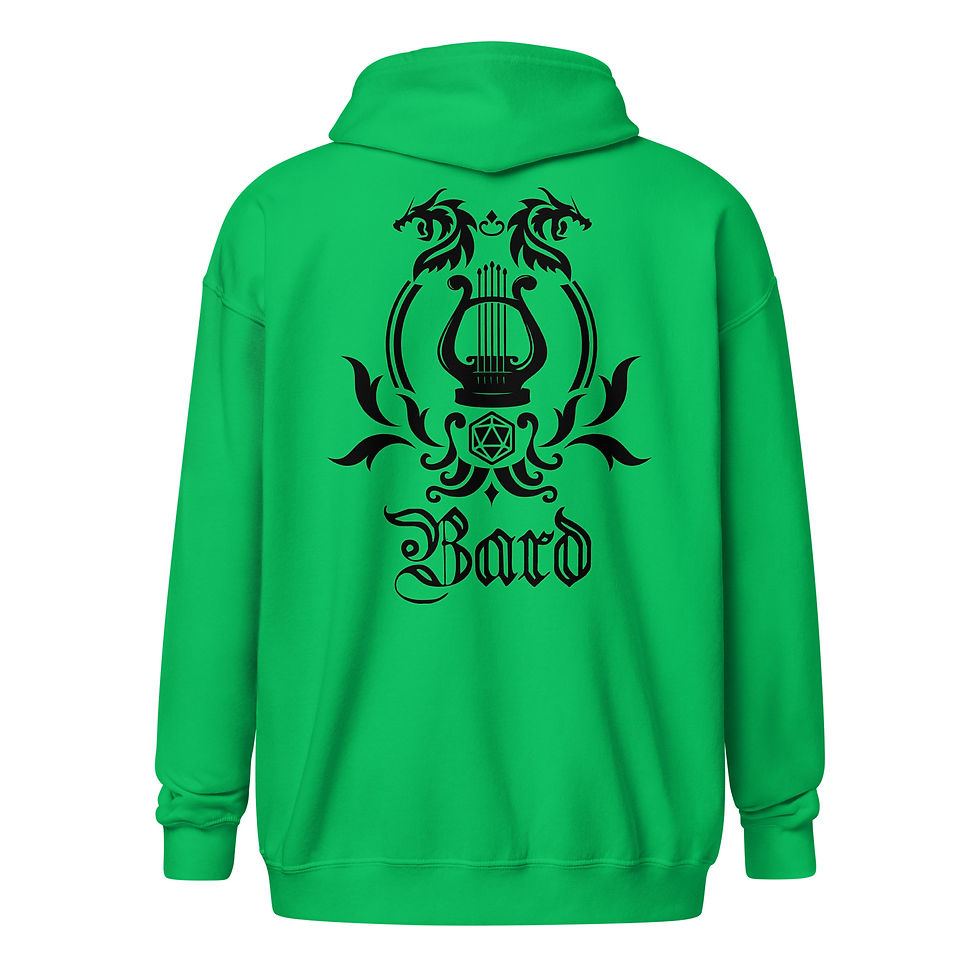 Thumbnail: Bard Unisex heavy blend zip hoodie with dice bag detail on the front