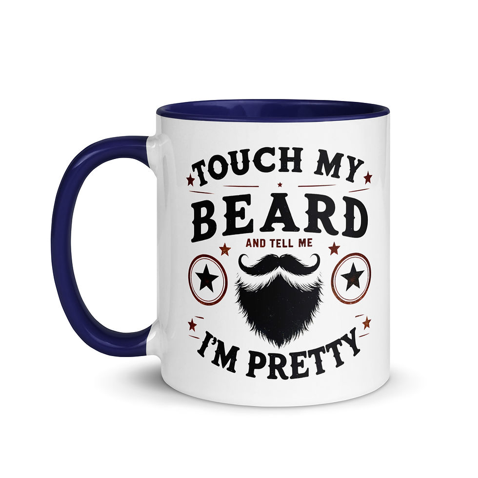 Thumbnail: Touch my beard Mug with Colour Inside