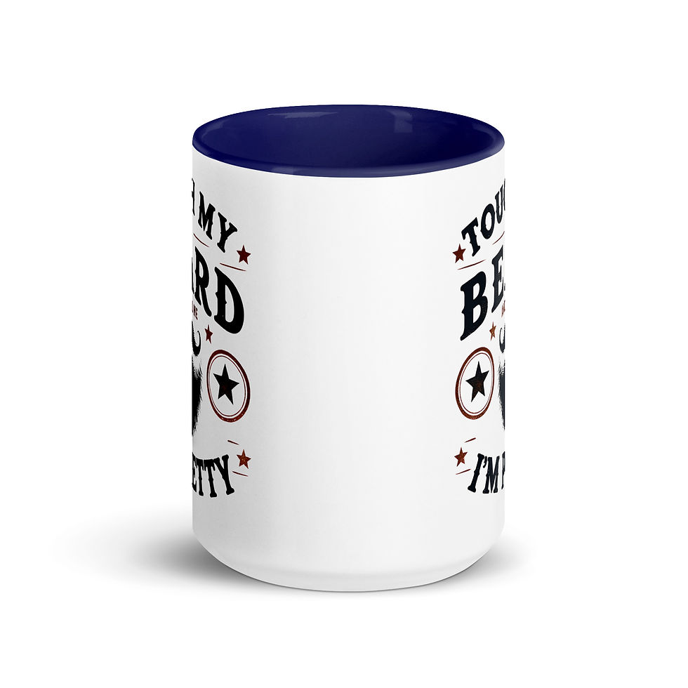 Thumbnail: Touch my beard Mug with Colour Inside