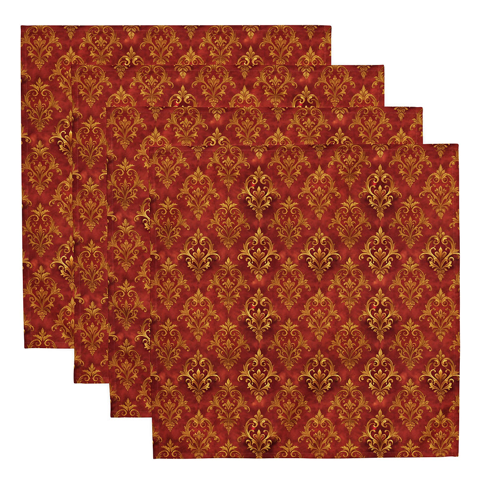 Thumbnail: Red Pattern Cloth napkin set