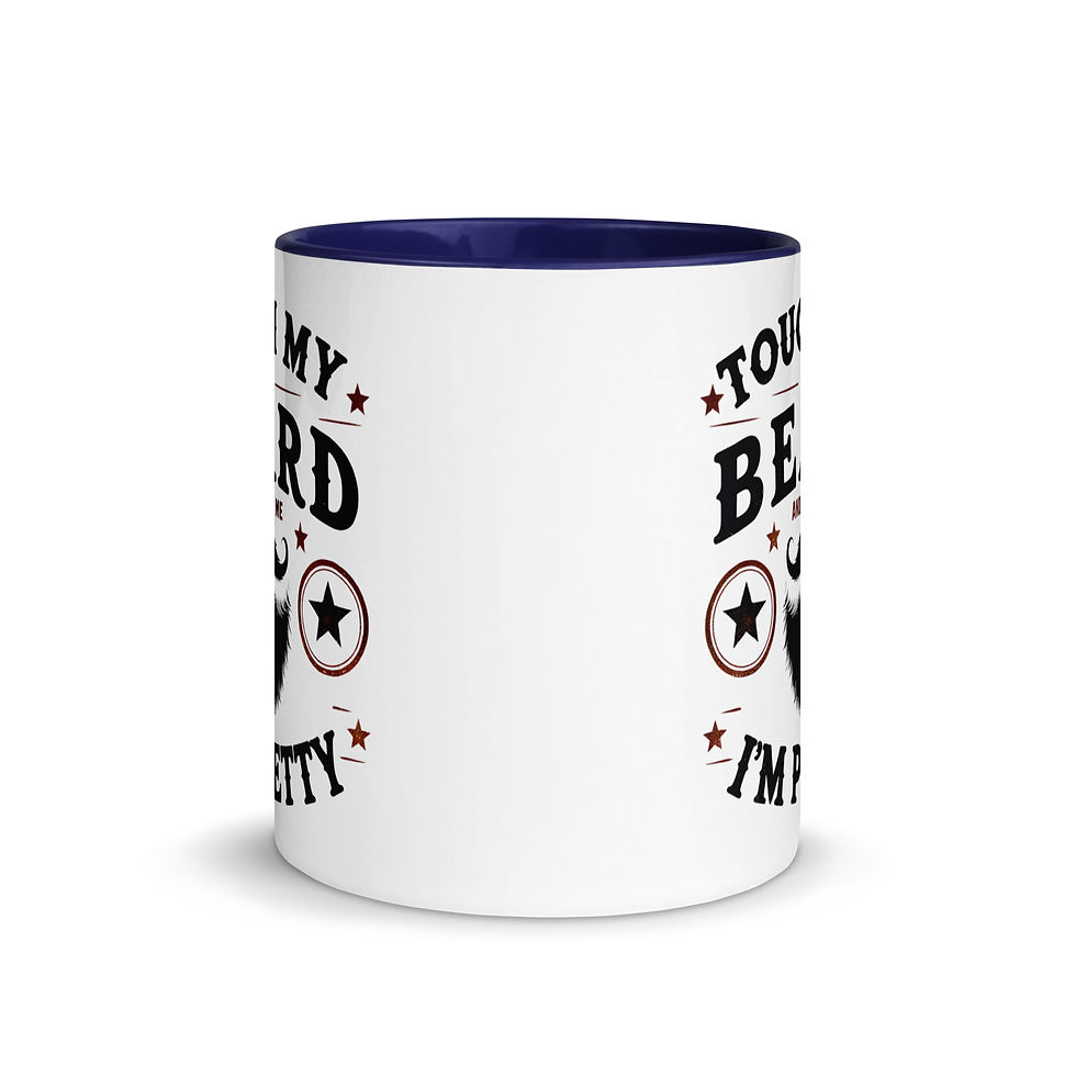 Thumbnail: Touch my beard Mug with Colour Inside