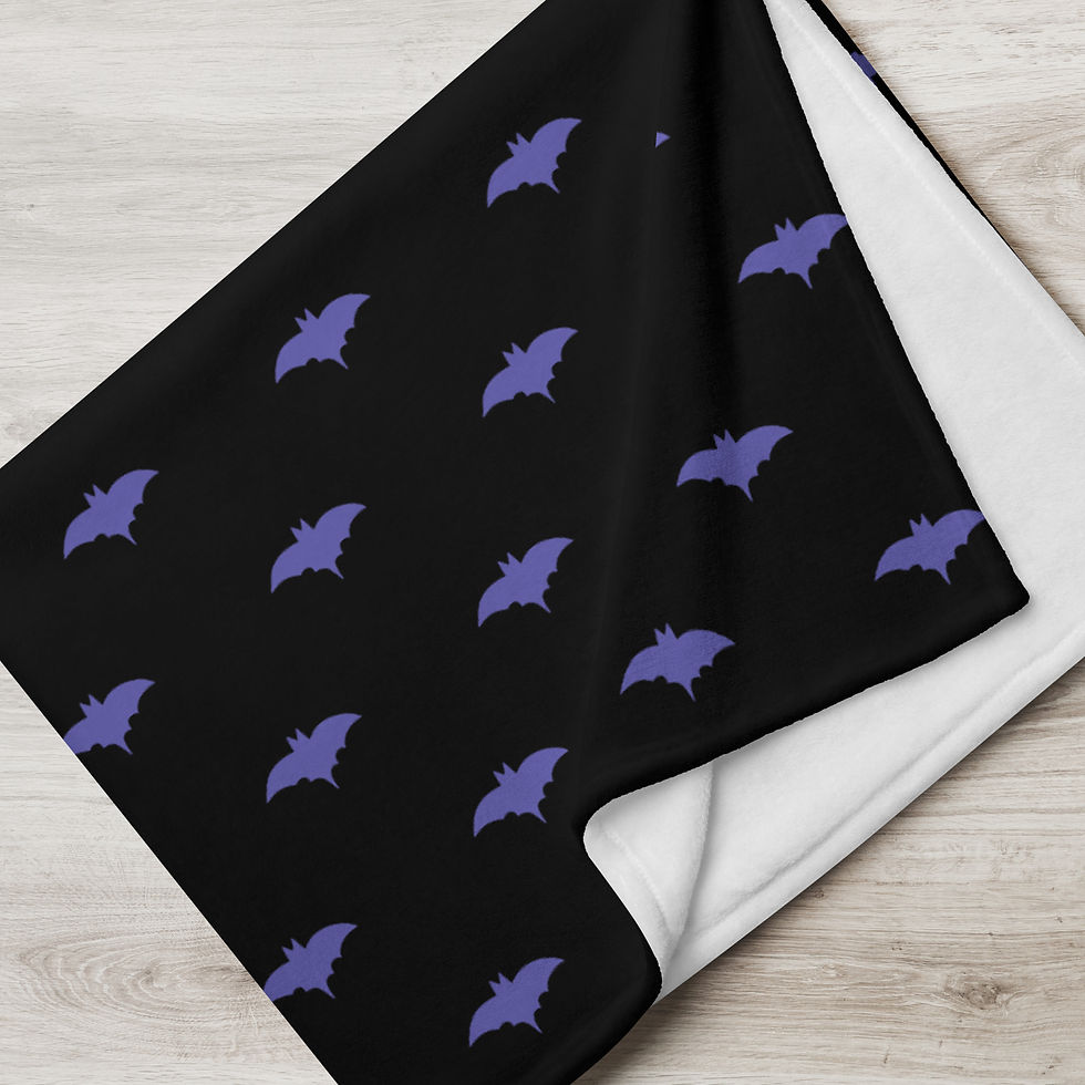 Thumbnail: Purple Bats Throw Blanket