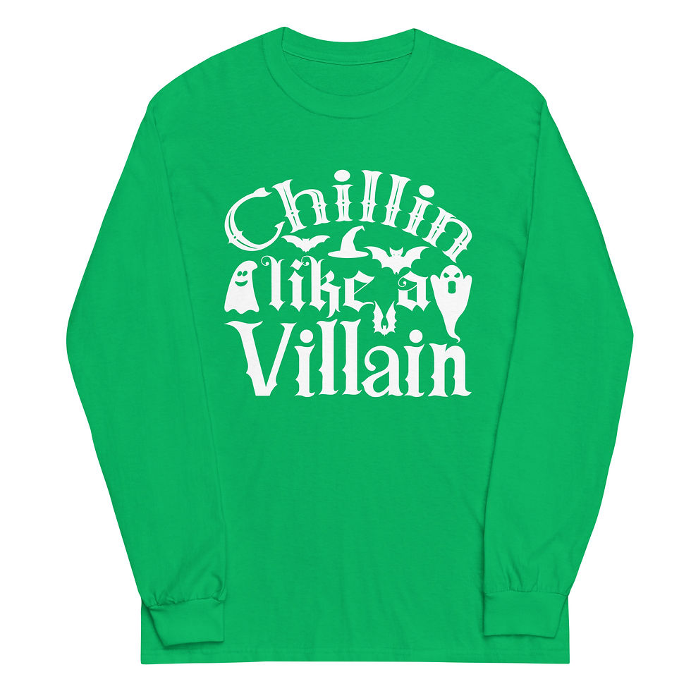 Thumbnail: Chillin Like A Villain Men’s Long Sleeve Shirt