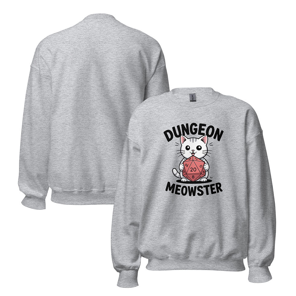 Thumbnail: Dungeon Meowster Unisex Sweatshirt