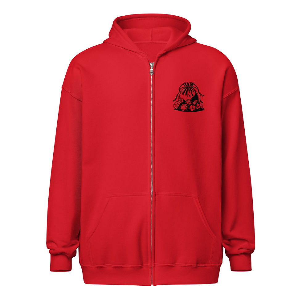 Thumbnail: Bard Unisex heavy blend zip hoodie with dice bag detail on the front