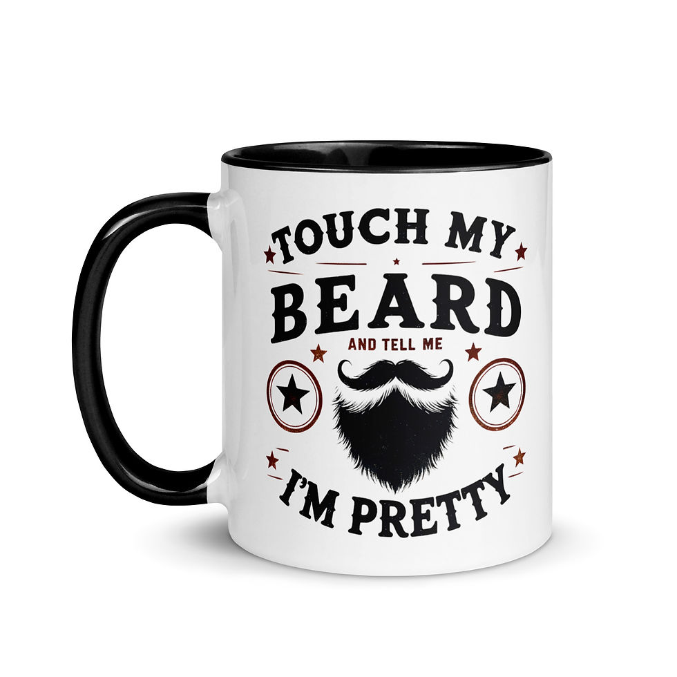 Thumbnail: Touch my beard Mug with Colour Inside