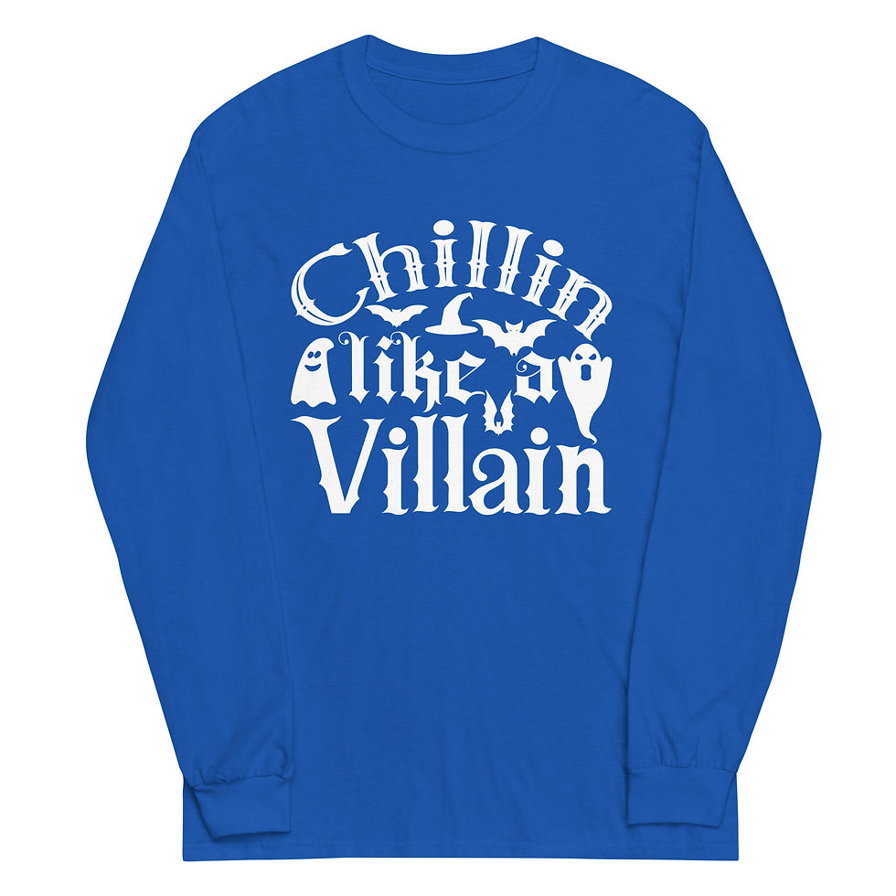 Thumbnail: Chillin Like A Villain Men’s Long Sleeve Shirt