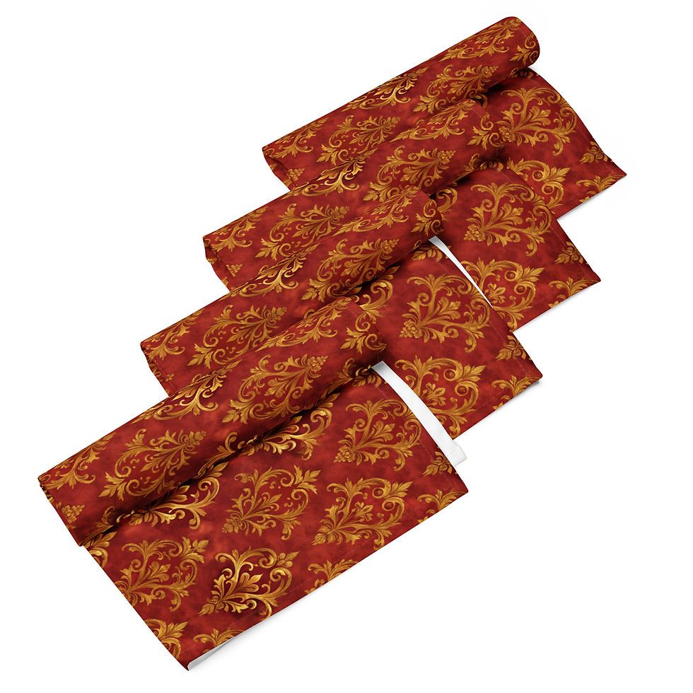 Thumbnail: Red Pattern Cloth napkin set