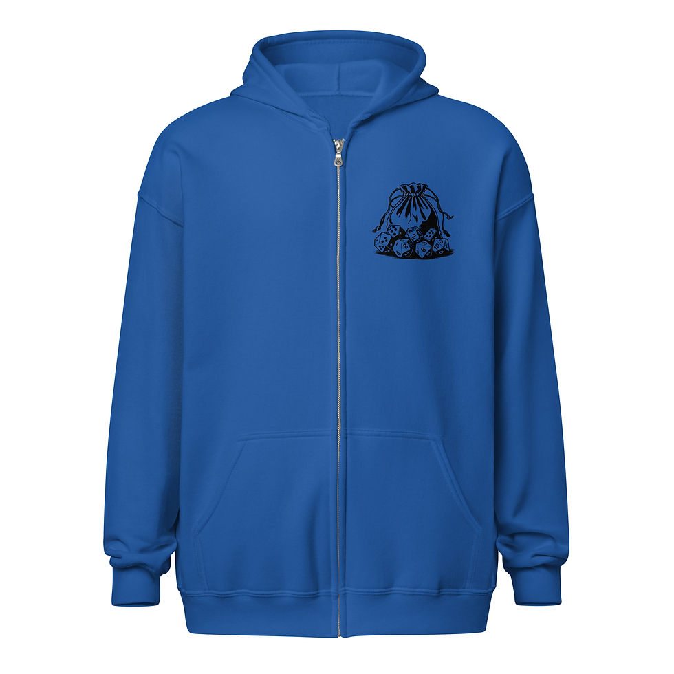 Thumbnail: Alchemist Unisex heavy blend zip hoodie with Dice bag detail on front
