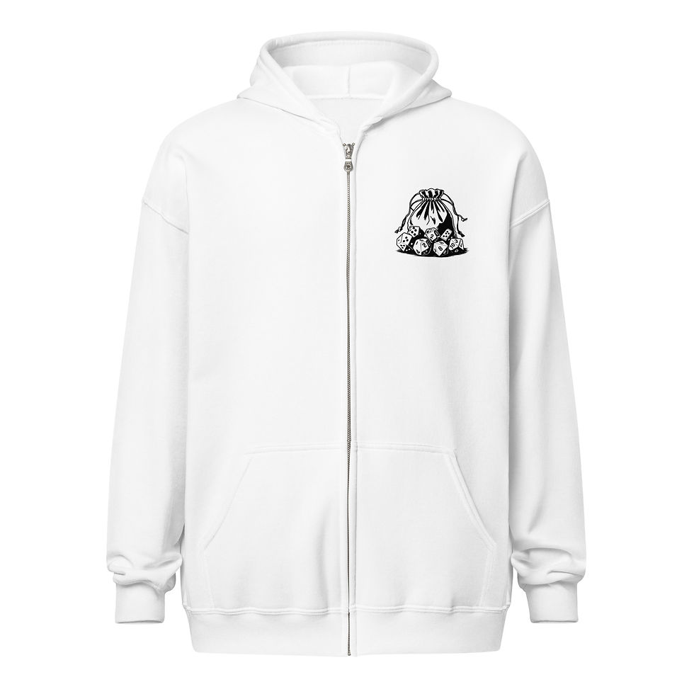 Thumbnail: Investigator Unisex heavy blend zip hoodie with dice bag detail on front