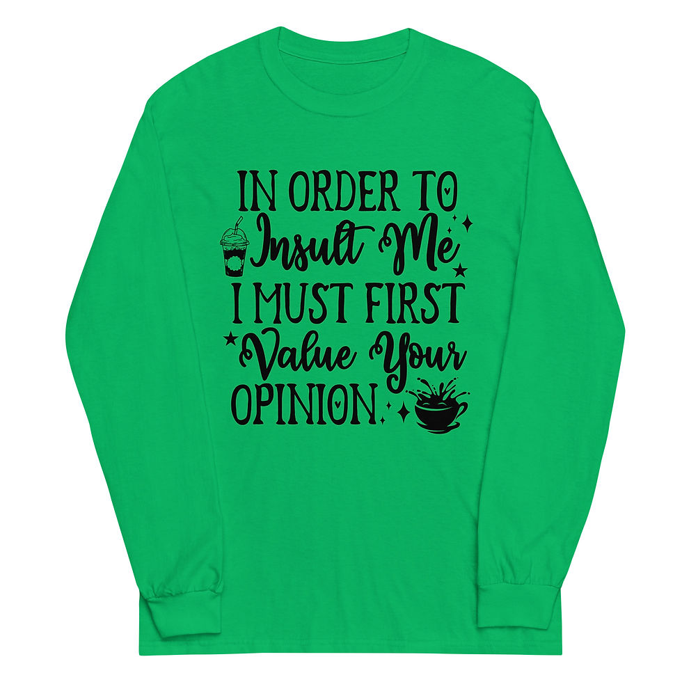 Thumbnail: In Order To Insult Me Men’s Long Sleeve Shirt