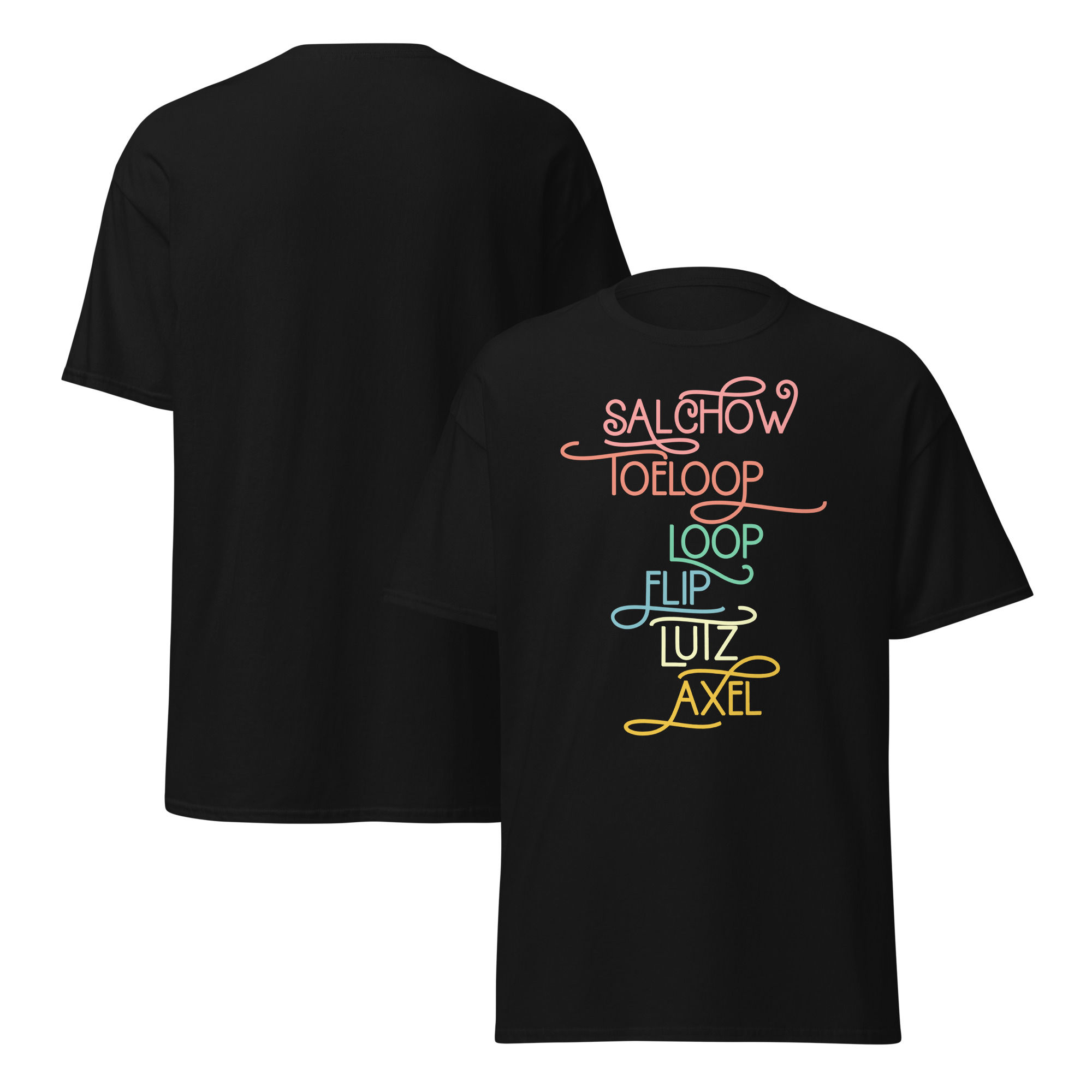 Skating Jumps Pastel Colours Unisex classic tee
