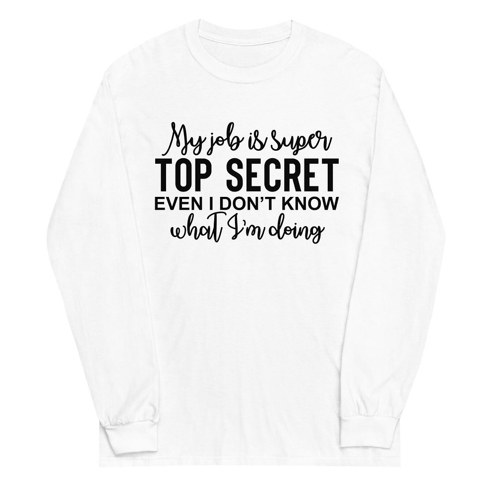 Thumbnail: My Job Is Super Top Secret Men’s Long Sleeve Shirt