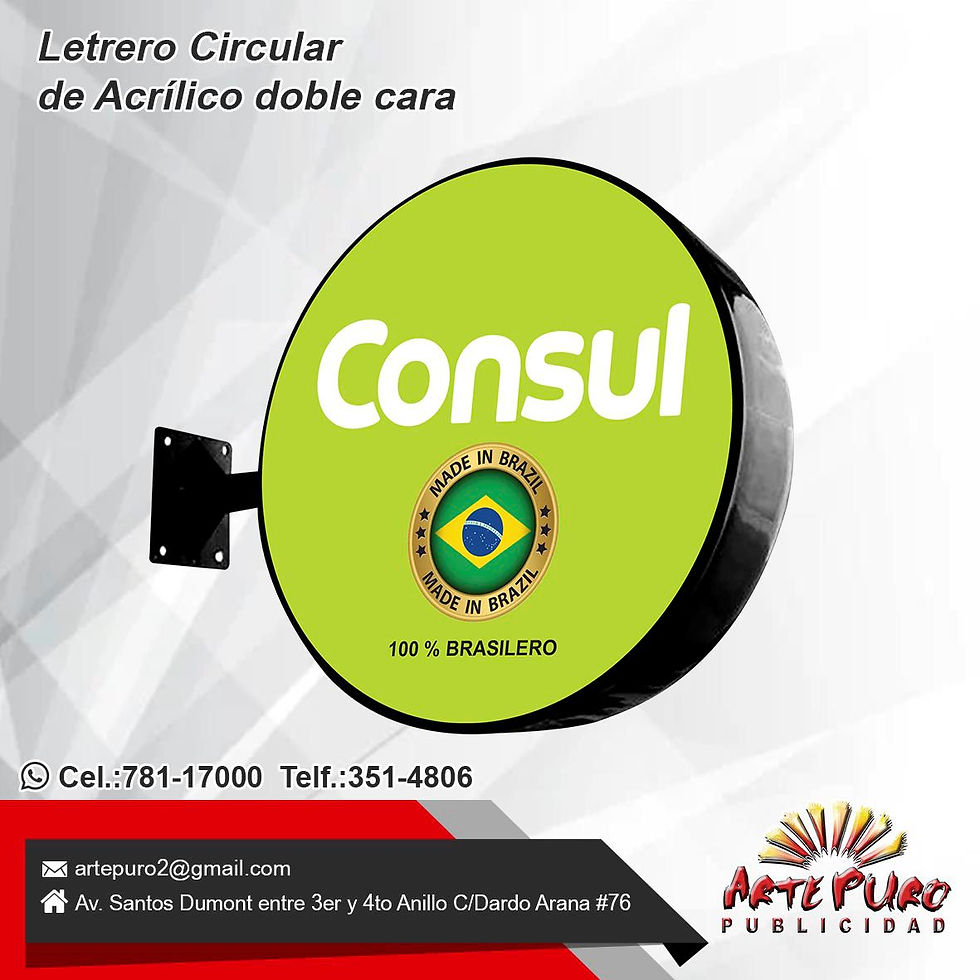 LETRERO CIRCULAR DOBLE CARA 2