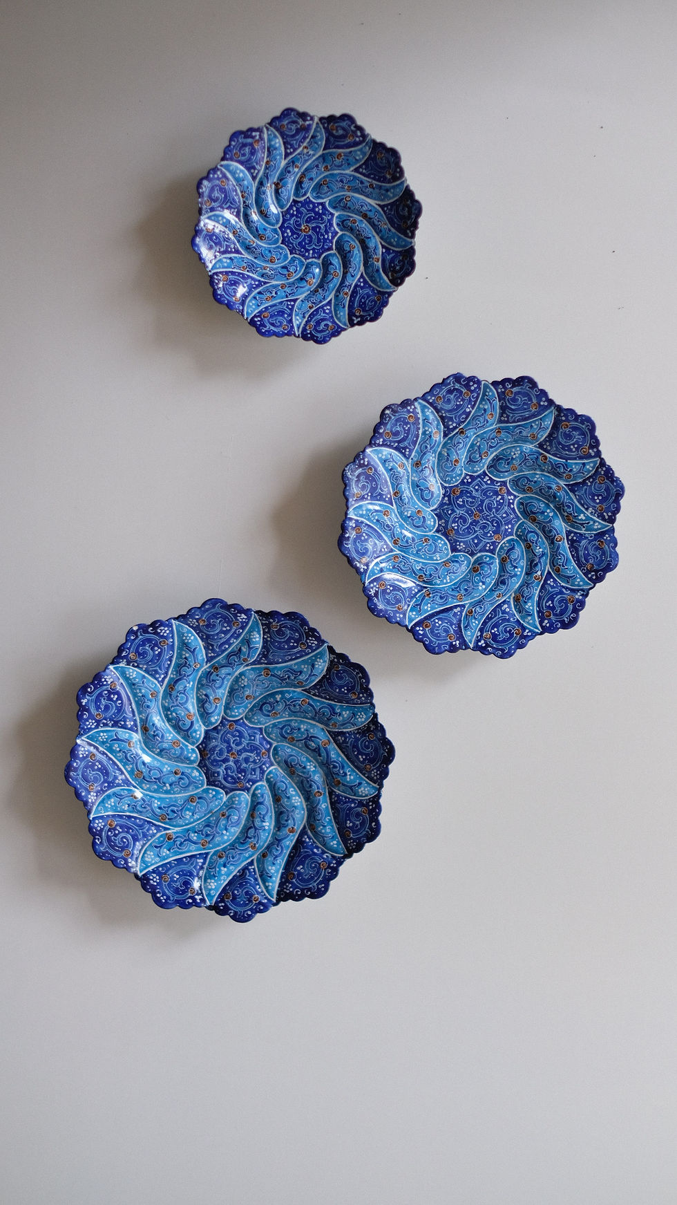 伊朗手工製波斯琺瑯手繪銅碟/裝飾碟