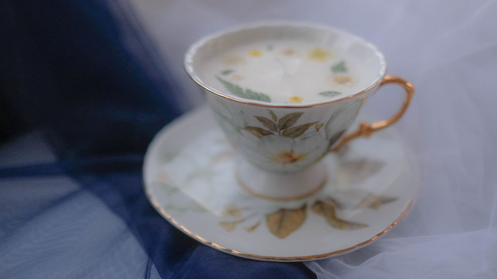 縮圖：英式茶杯蠟燭 Tea Cup Floral Candle