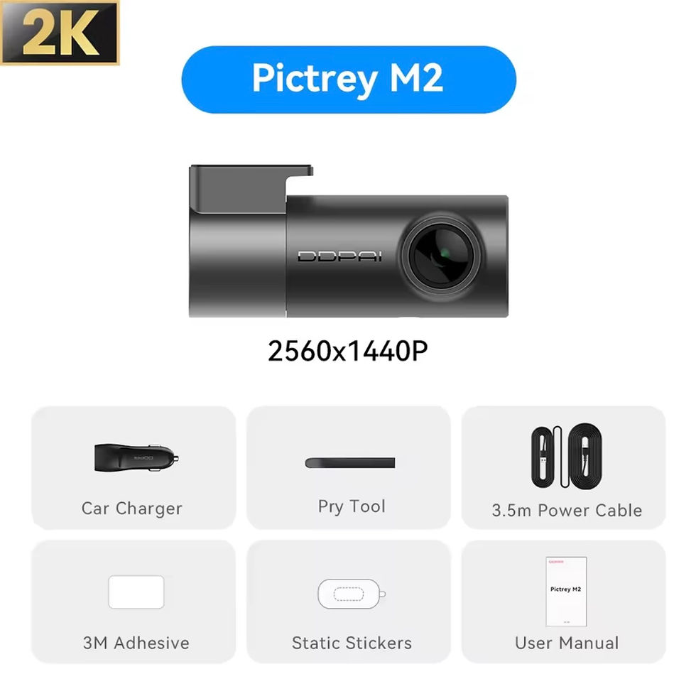 Thumbnail: DDPAI Pictrey M2 1440P 2K WiFi Super Night Vision Dash Cam