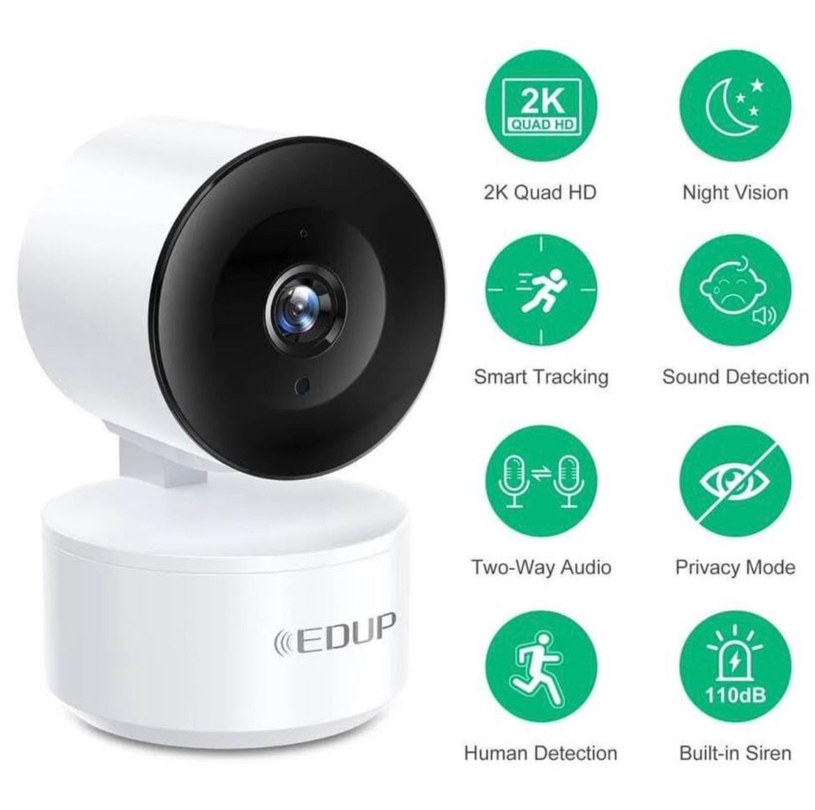 EDUP 2K Smart WiFi Home Camera