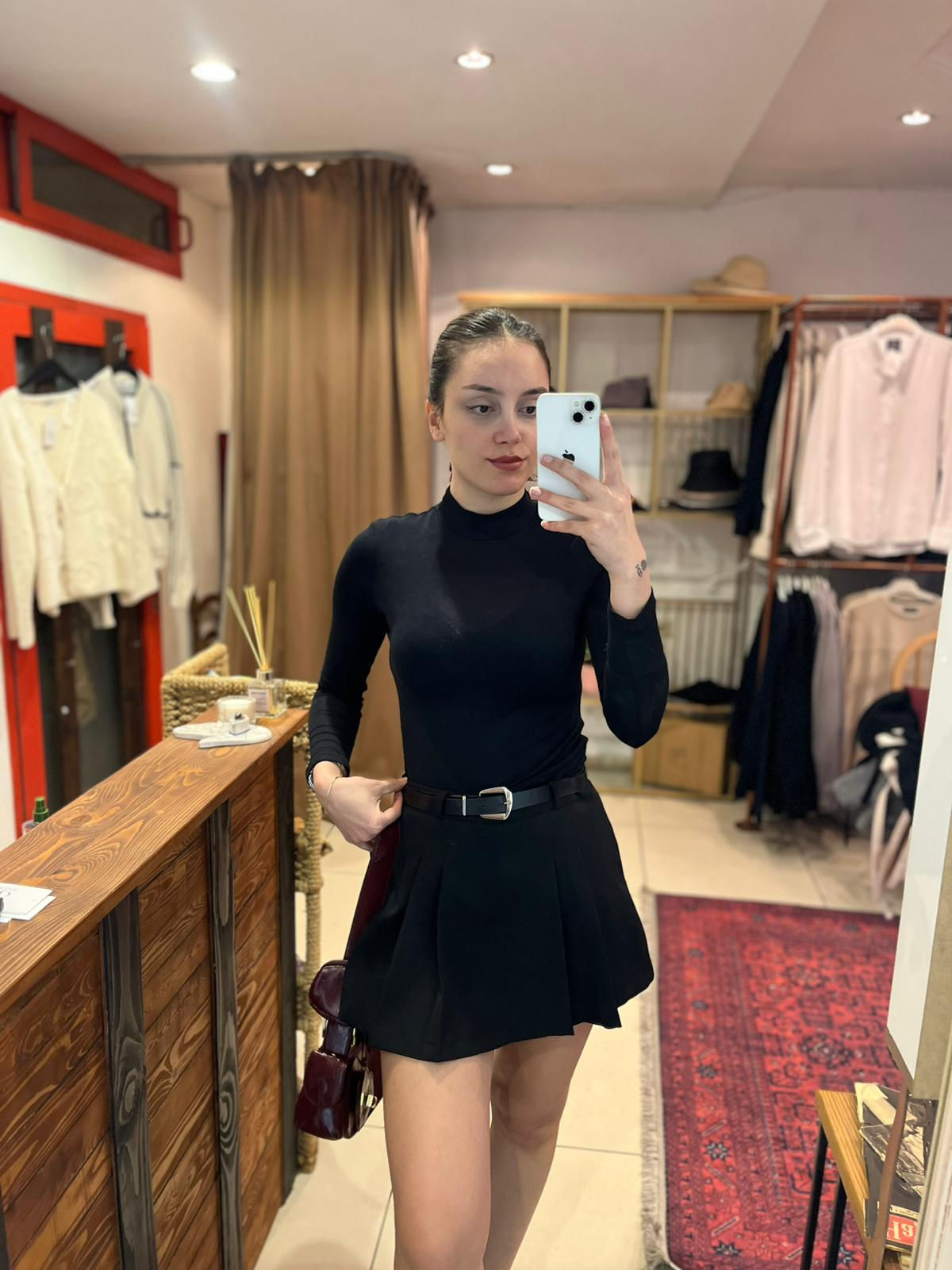 Mini Pileli Şort Etek