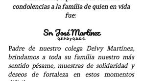 Mensaje de condolencia.