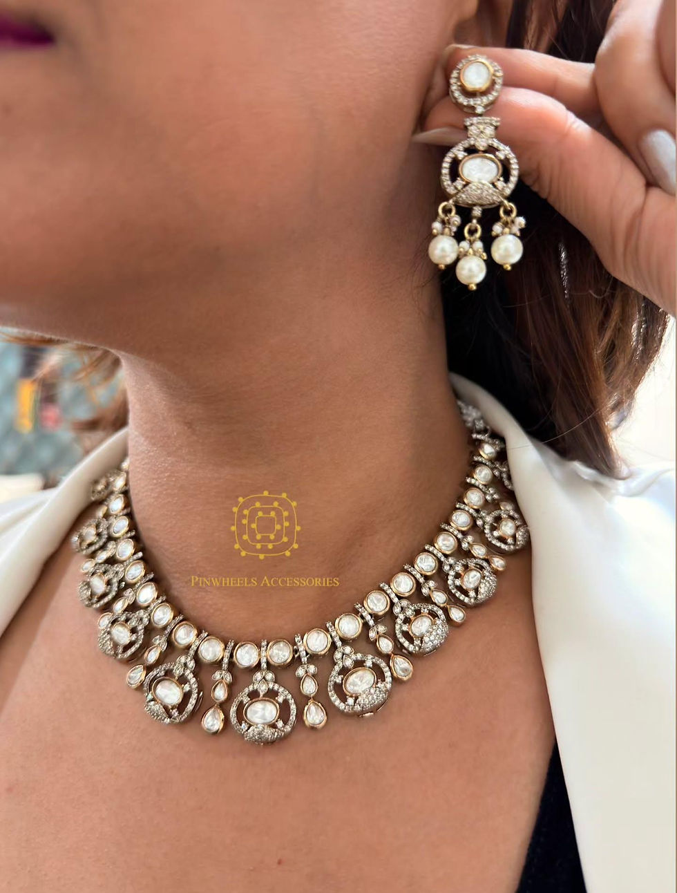 Thumbnail: VICTORIAN POLISH POLKI NECKLACE 